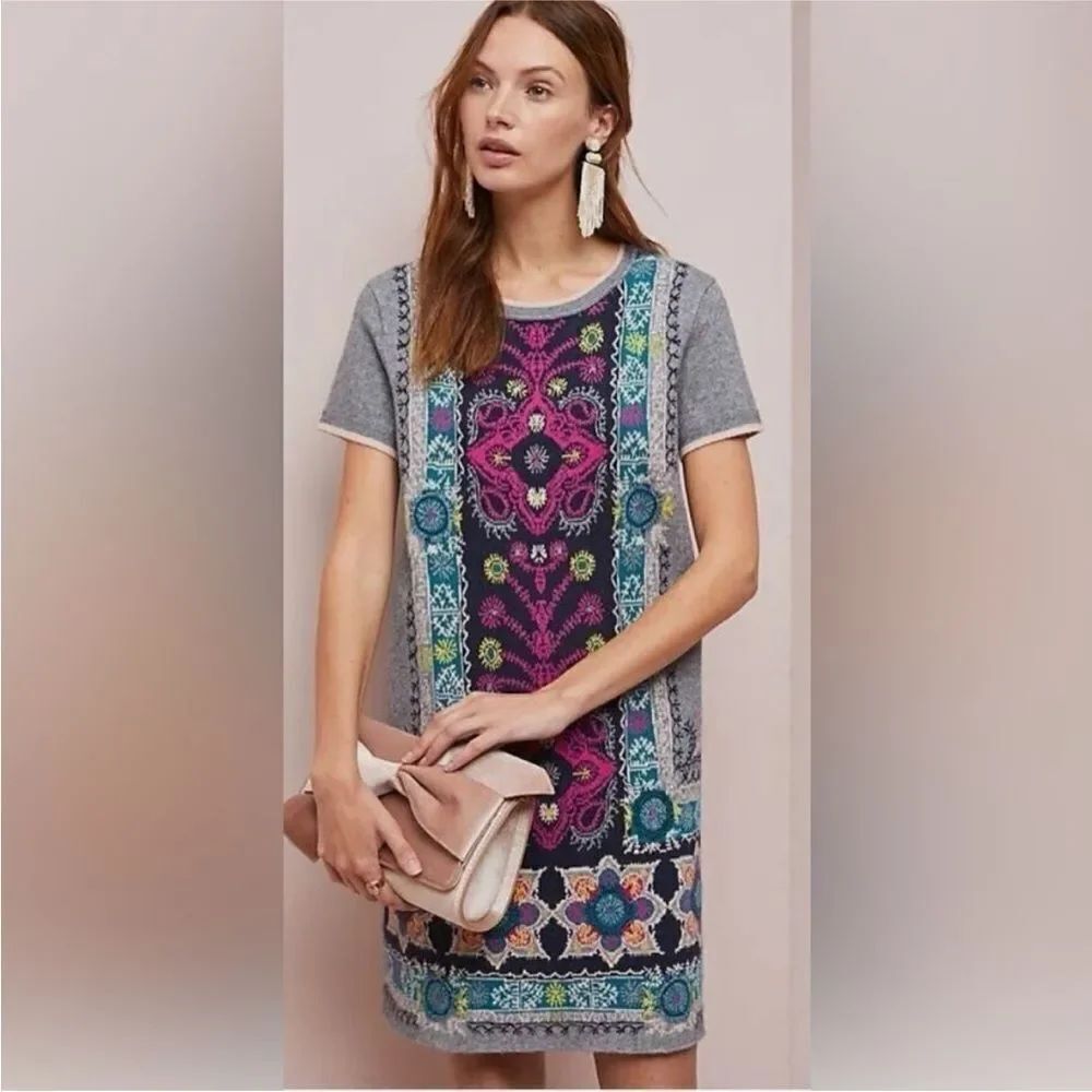 Anthropologie Akemi + Kim Colorful sweater Dress, M